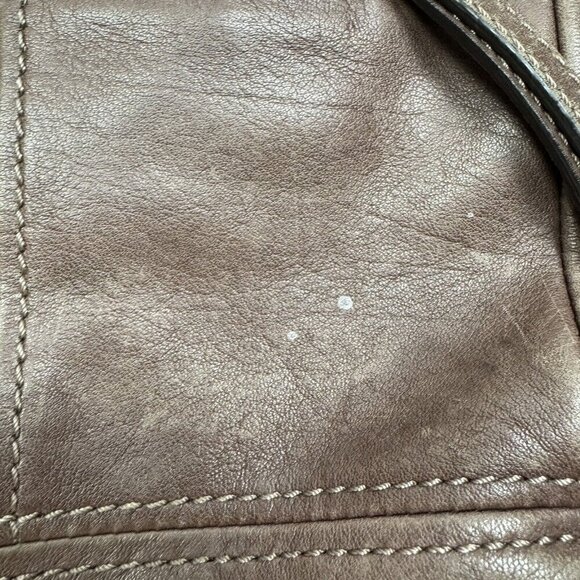 Fossil Vintage Brown Crossbody Shoulder Bag Purse Leather 11x10” - Picture 7 of 13